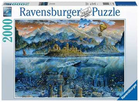 Ravensburger premium puzzel 2000 stukjes - wijze walvis