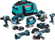 Makita dlx7019tx1 accu combiset 7-delig 18v 5.0ah in tas