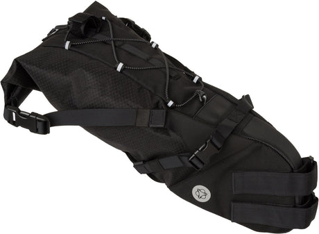 Agu venture - zadeltas - 10l - fietszak met roll-top - waterdicht met dryliner - 3m reflectie - gerecycled polyester - zwart