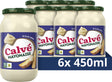 Calvé mayonaise - de échte - 6 x 450 ml - voordeelverpakking