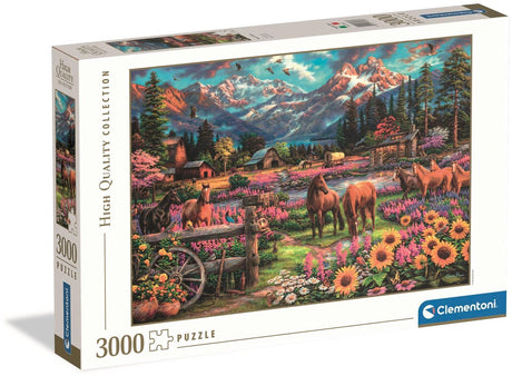 Clementoni-Puzzle „Frei zum Grasen“ – 3000 Teile.