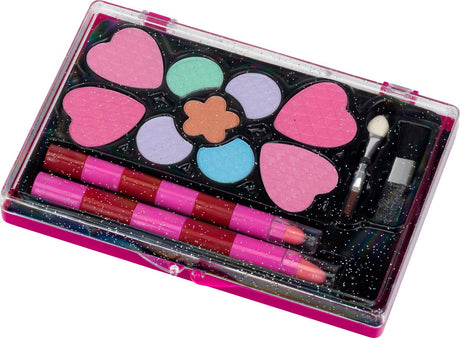 Klein Toys Princess Coralie Kosmetikset – Lidschatten, Rouge und Lippenstift – inkl. Applikatoren - schwarz rosa