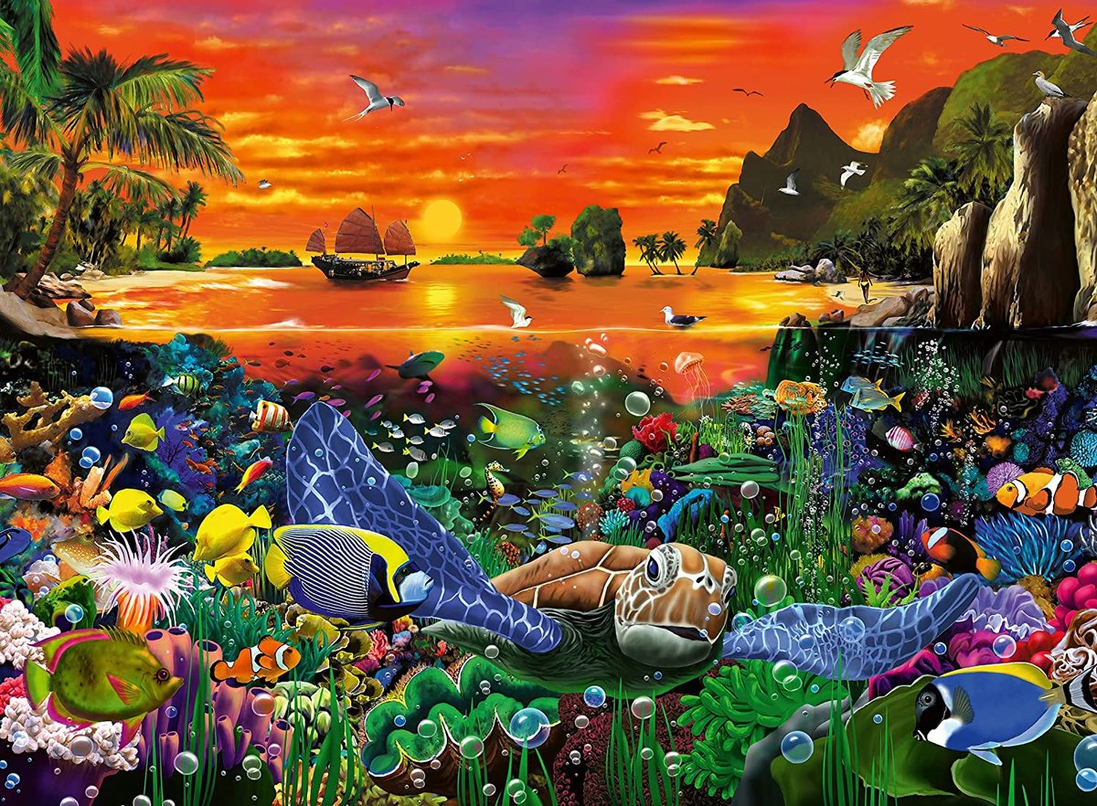 Ravensburger Jigsaw Puzzle Turtle im Riff, 500st.