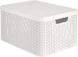 Curver Style Box Rattan l – Aufbewahrungskorb – 30 l hellgrau