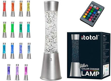 Glitzerlampe mit farbveränderter und Fernbedienung