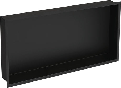 Plieger Posteingang Einbaunische – mit Flansch – Edelstahl – 60 x 30 x 7,5 cm – mattschwarz