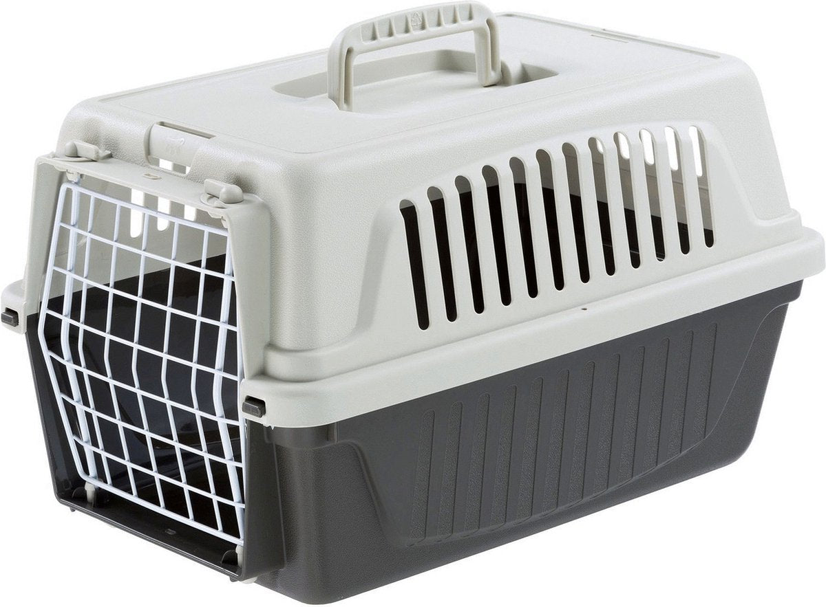 Ferplast Transportbox Atlas 5 – Katzentransportbox – Grau – 28 x 41,5 x 24,5 cm