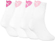 Puma dames 4p halfhoge sokken heart wit