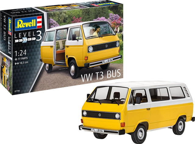 Revell Modellbausatz - VW T3 Bus 1:25 - 77 Teile.