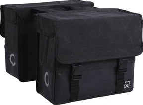 Willex - dubbele canvas plus - 30 liter - universele bevestiging - extra sterk - zwart matzwart
