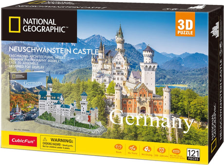 Kubisches lustiges 3D-Puzzle National GeographicSchloss Neuschwanstein