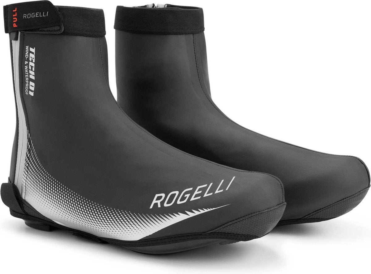 Rogelli tech-01 fiandrex overschoen unisex - zwart - maat 42 43