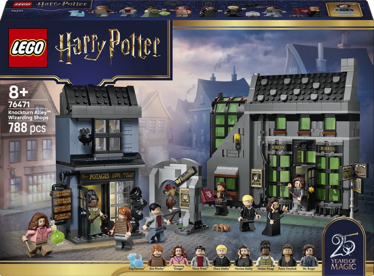 Lego Harry Potter Verdonkeremaansteeg Wizard Shops Spielzeugladen-Set für Kinder 76471
