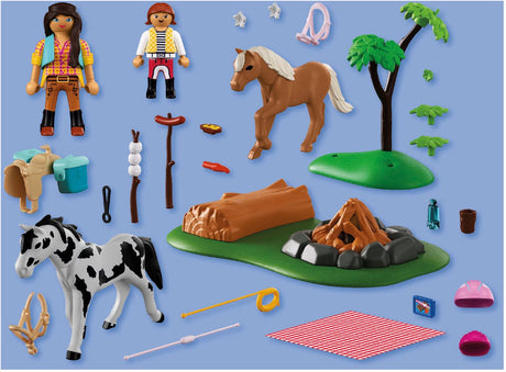 Playmobil horses paardijrocht met kampvuur - 72132