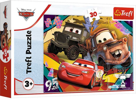 Trefl Puzzle - Disney Cars 3 - 30 Teile - buntes Puzzle.