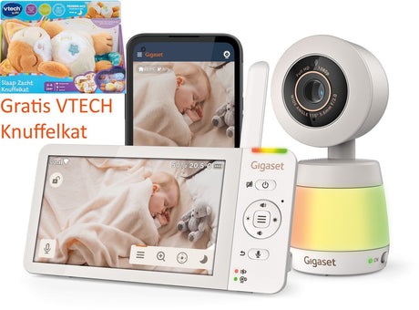 Gigaset Babyphone mit Kamera und App WiFi – Monitor-Touchscreen – Farb-Nachtsicht – Nachtlampe – Wandhalterung – am besten bewertet am 25. November – wählerisch – Sensoren – beruhigende Geräusche – Babyphone – Bild des Babyphones – Baby700 Connect
