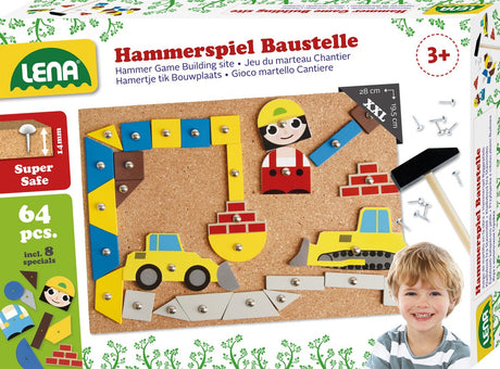 Lena Kinderspiel-Hammerhahn, Kork, Holz, Metall, 64-teilig