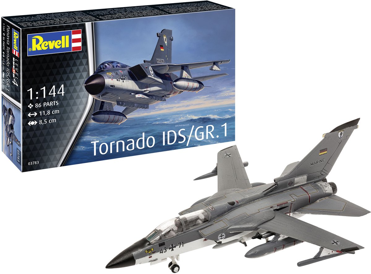 Revell Modellbausatz - Panavia Tornado Ids Größe 1 1:144 - 86-tlg.