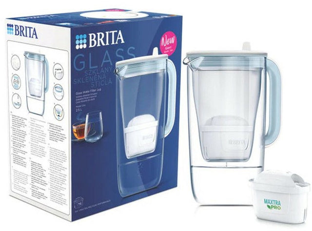 Brita MX Pro Pure-Serie – Wasserfilterkanne aus Glas – 2,5 l – Maxtra-Technologie – ergonomischer Griff