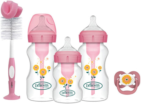 Dr. Brown's Options+ Anti-Kolik-Starterset – Weithalsflasche – Pink