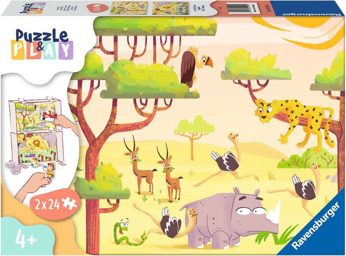 Ravensburger Puzzle Puzzle Play Safari - Puzzle - 2x24 Teile