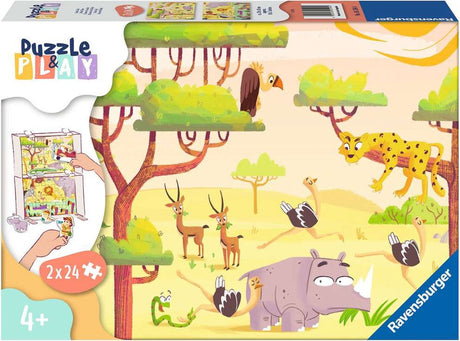 Ravensburger Puzzle Puzzle Play Safari - Puzzle - 2x24 Teile