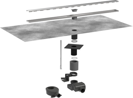 Hansgrohe raindrain allround - douchegoot 90 cm, met rooster, geborsteld roestvrij staal 56188800