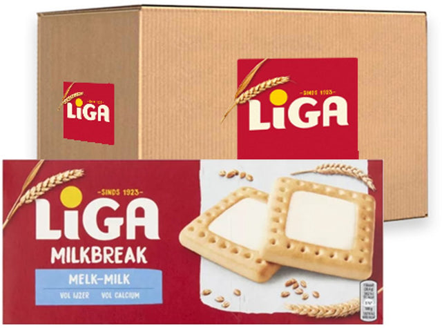 Liga Milkbreak Cookies Milch – Dose 12 x 245g – Cookie – Kekse für unterwegs oder Arbeit und Büro