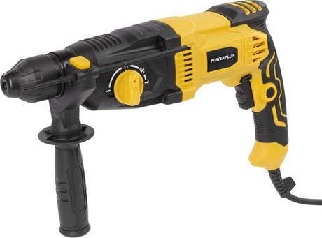 Powerplus Elektro-Abbruchhammer POWX11700 – 1050 W Leistung und 3,5 Joule Schlagkraft – 5100 Schläge pro Minute – Spitzmeißel und Bohrer inklusive – SDS Plus