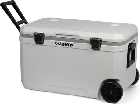 Steamy marine 70 roller - grote koelbox op wielen - speciaal voor op de boot - 70 liter - frigobox - wit