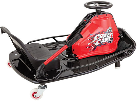 Razor crazy cart - elektrische drift-kart - zwart rood - lithium accu - tot 19 km h - drift bar systeem - voor kinderen - tot 63 kg - vanaf 9 jaar