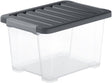 Rotho core plus Aufbewahrungsboxen - 4er-Set - stapelbar - 15 ltr