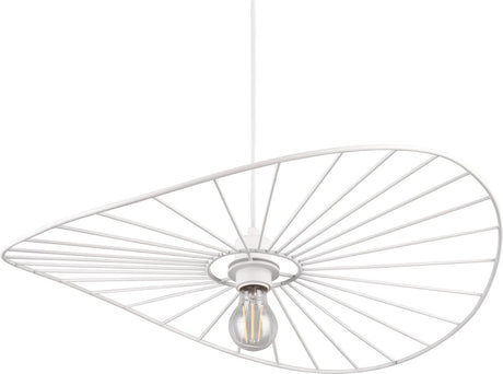 Rl lebe dein Licht Reality Chapeau - Hängelampe - weiß matt - exkl. 1x E27 40W - höhenverstellbar