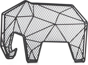 Kikkerland Briefhalter – grafischer Elefant – schwarz – Organizer – Metall – 25 x 15 x 9 cm