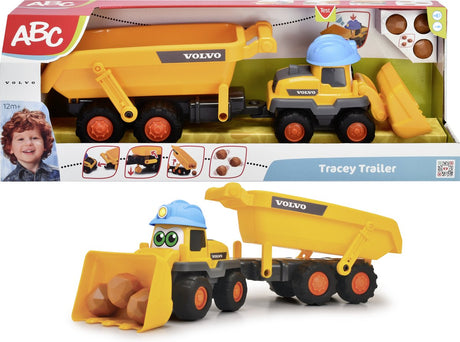 Dickie Simba - ABC - Tracey Trailer - Bagger - Muldenkipper - Volvo - Licht und Ton - ab 1 Jahr