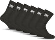 Fila Tennis-Sportsocken kleines Logo – Größe 35 38 – 6er-Pack – Schwarz
