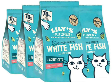 Lily's kitchen katenvoer droog adult witvis zalm - 4 x 800 gr - voordeelverpakking