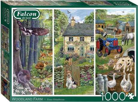 Jumbo-Falken-Puzzle – Waldbauernhof, 1000 Teile.