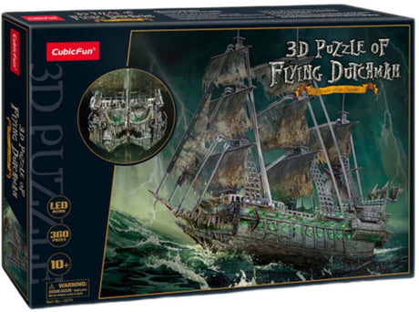 Kubisches lustiges 3D-Puzzle mit fliegendem Holländer LED.