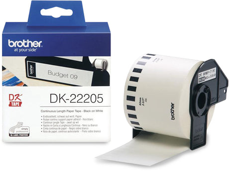 Brother dk-22205 Band mit durchgehender Länge: 62 mm – Thermopapier – weiß (30,48 m) – 1 Stück