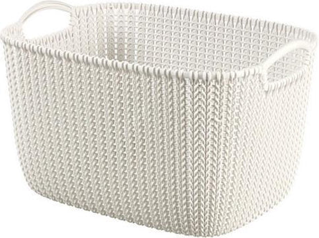 Curver Aufbewahrungskorb – L 28 x B 40 x H 23 cm – Kunststoff – Weiß