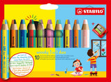 Stabilo Woody 3 in 1 Duo – Multitalent-Buntstifte – Etui mit 10-Farben-Bleistiftspitzer