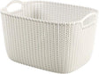 Curver Aufbewahrungskorb – L 28 x B 40 x H 23 cm – Kunststoff – Weiß