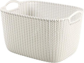 Curver Aufbewahrungskorb – L 28 x B 40 x H 23 cm – Kunststoff – Weiß