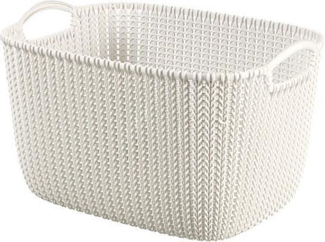 Curver Aufbewahrungskorb – L 28 x B 40 x H 23 cm – Kunststoff – Weiß