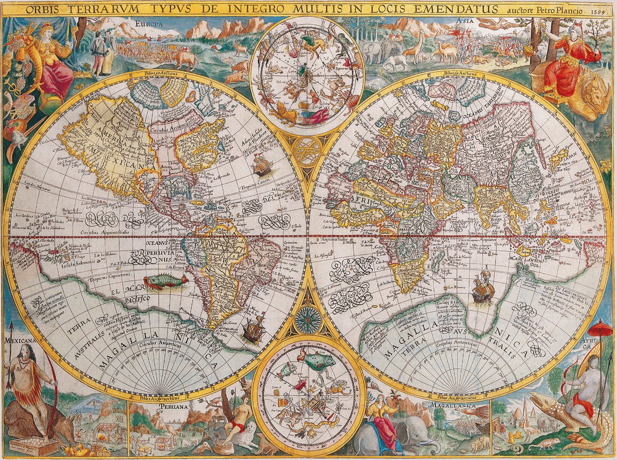 Ravensburger Puzzle Weltkarte 1594, 1500 Teile.