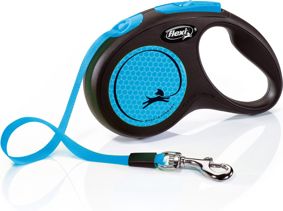 Flexi einziehbare Linie neues klassisches Neonband schwarz blau