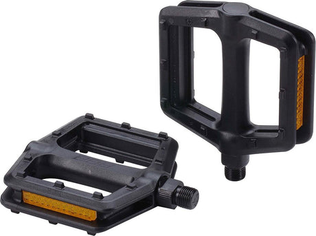 Bbb Cycling Trailride MTB-Pedale – E-Bike-fähig – Mountainbike-Pedale rutschfest – Fahrradpedale mit Reflektoren – Fahrradpedale – flache Pedale – Schwarz – bpd-35
