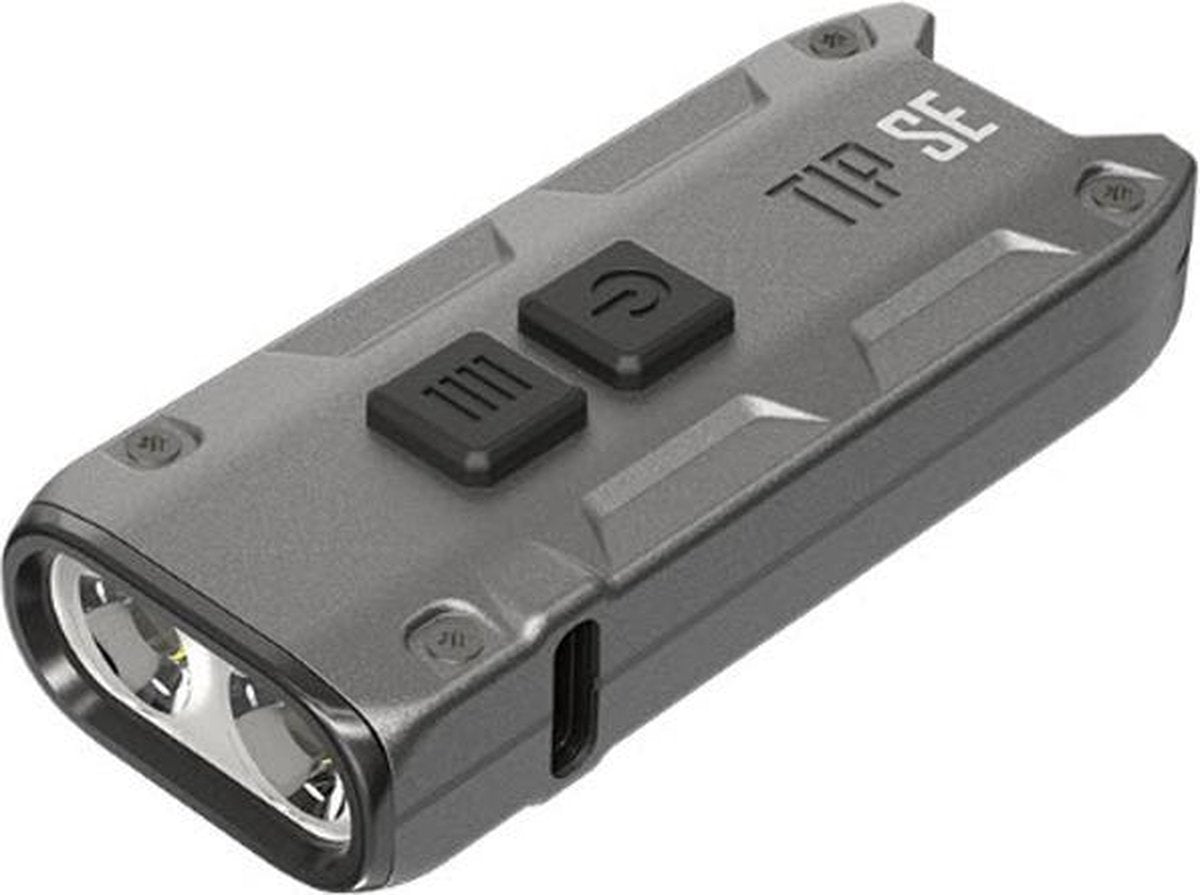Nitecore Tip Se wiederaufladbare Schlüsselanhängerlampe – Metallic-Schwarz