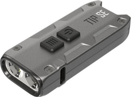 Nitecore Tip Se wiederaufladbare Schlüsselanhängerlampe – Metallic-Schwarz